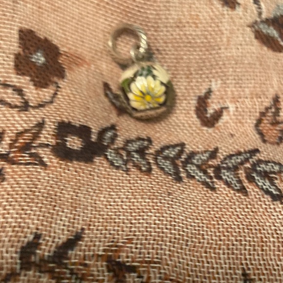 Brighton sterling silver and cloisonné floral charm 🌼 - Picture 2 of 4